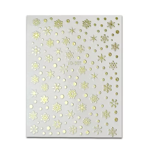 Stiker – Golden Snowflakes - Perfect Nails BiH